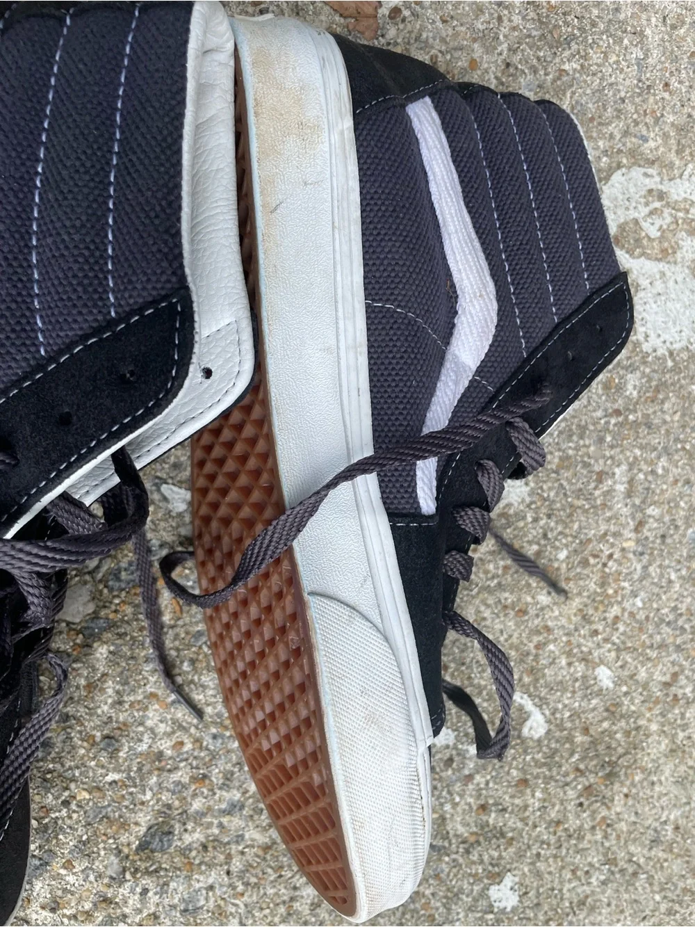 Vans Black High-Top Sneakers with White Stripe